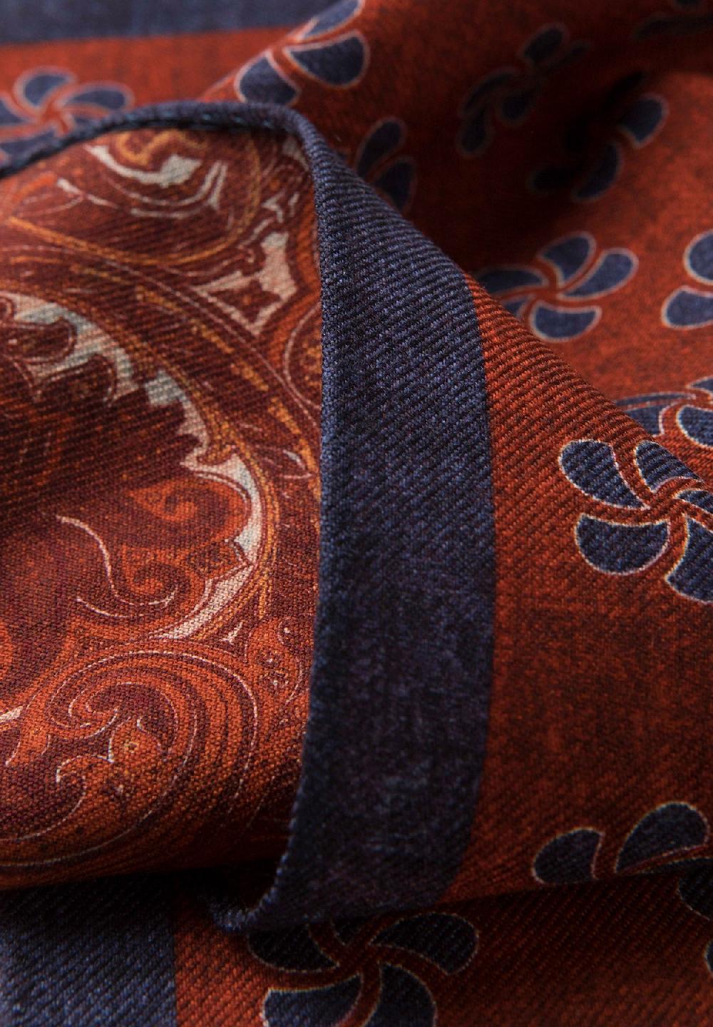 Angelico Pochette Bordeaux Blu Fronte Retro Lana