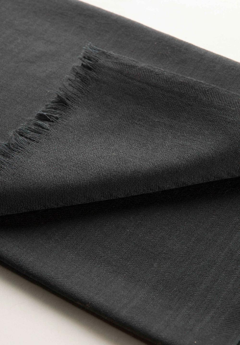 Angelico Sciarpa Antracite Lana Merinos Frange