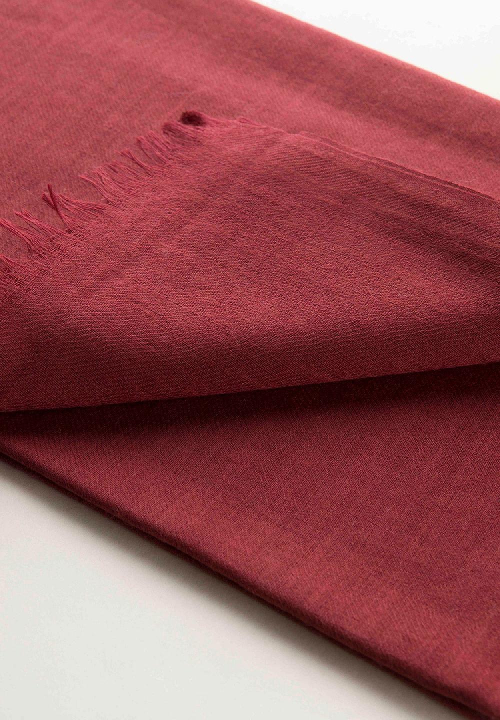 Angelico Sciarpa Bordeaux Lana Merinos Frange