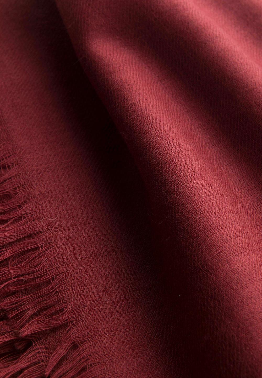 Angelico Sciarpa Bordeaux Lana Merinos Frange