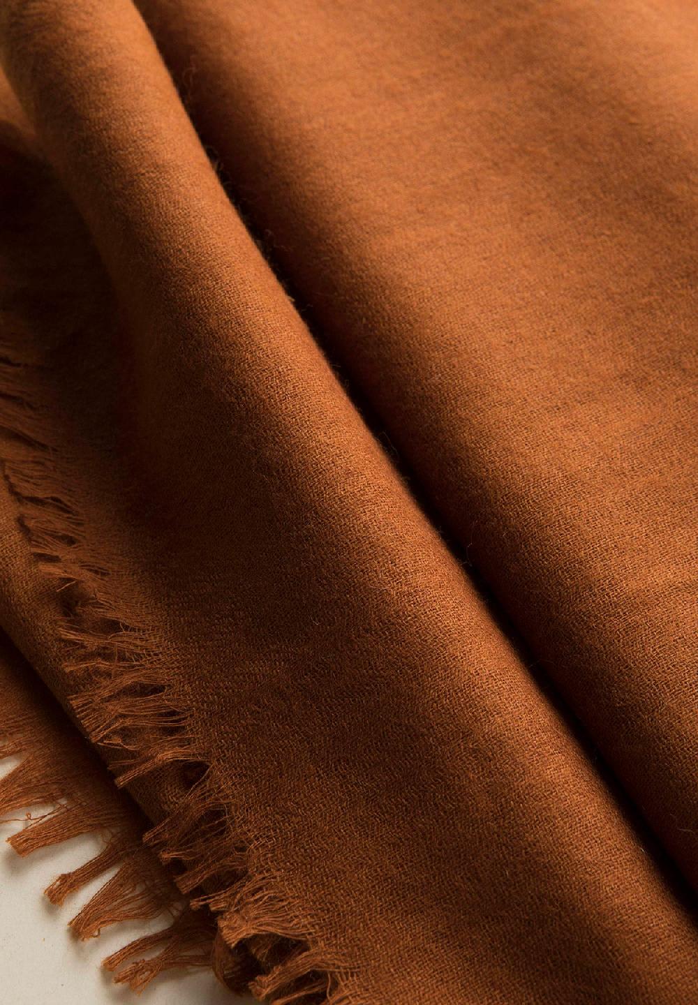 Angelico Sciarpa Bruciato Lana Merinos Frange