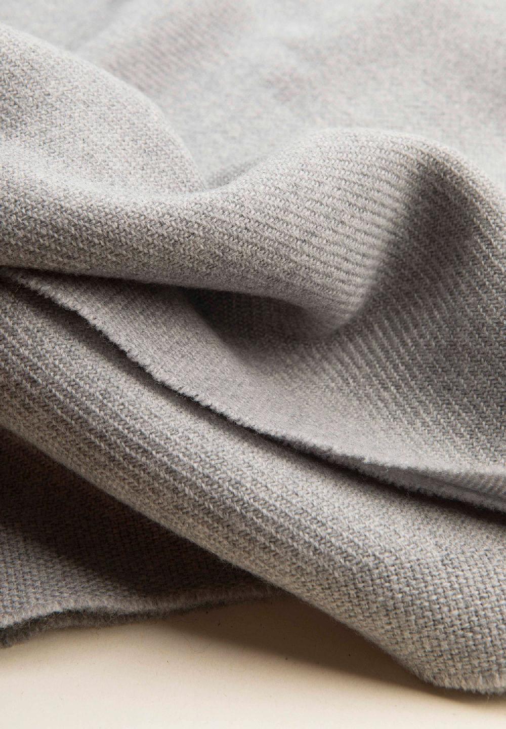 Angelico Sciarpa Grigio Chiaro Lana Vergine