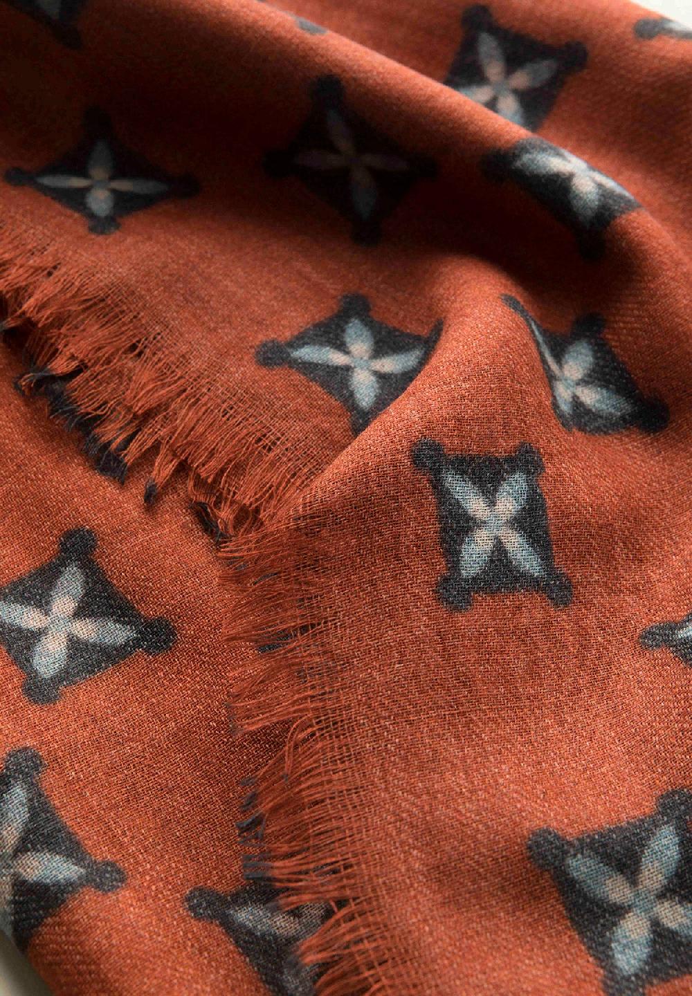 Angelico Sciarpa Rossa Fantasia Lana Frange