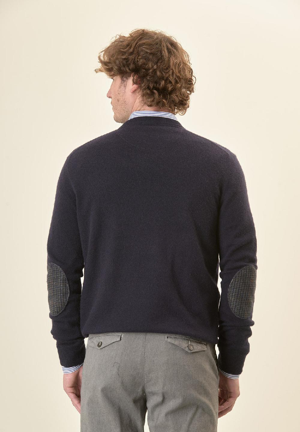 Angelico Scollo V Blu Scuro Toppe