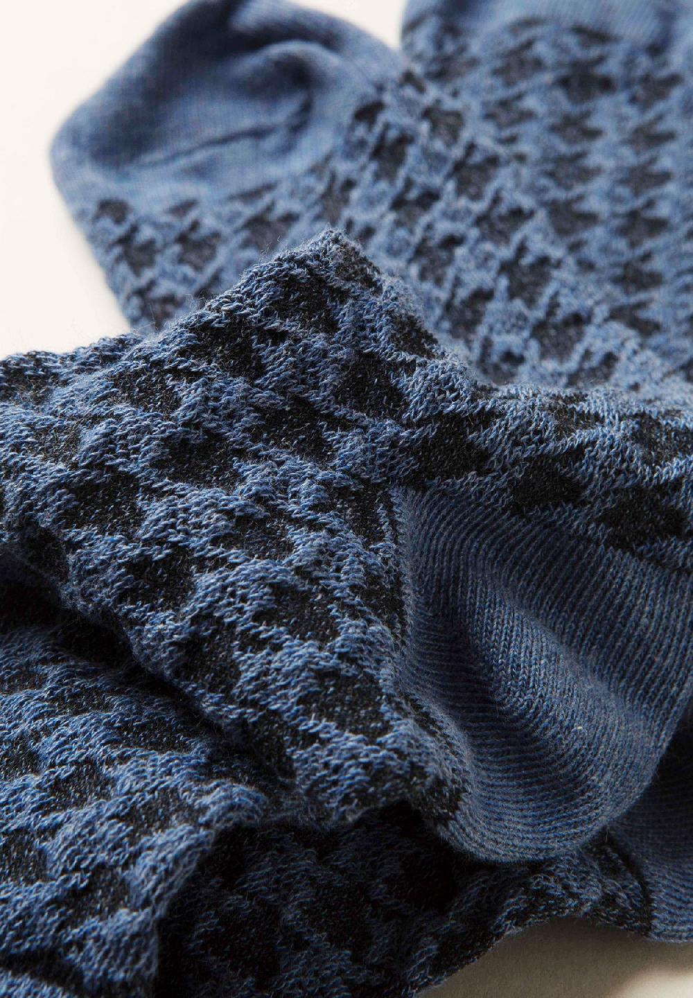 Angelico Calzini Turchesi Pied De Poule Cotone Stretch