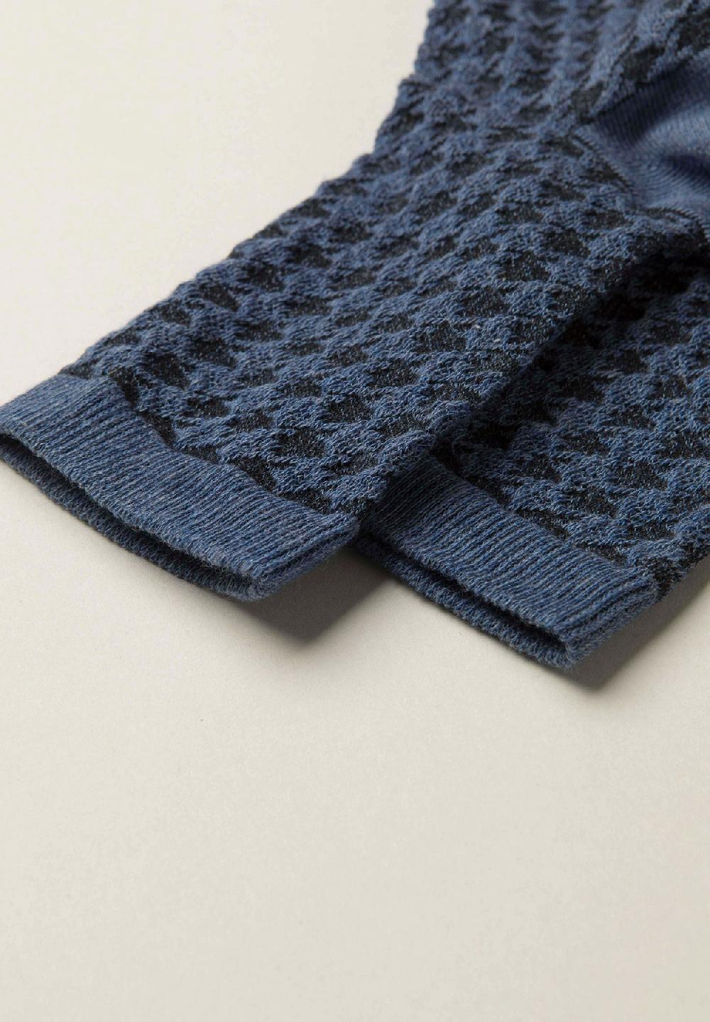 Angelico Calzini Turchesi Pied De Poule Cotone Stretch