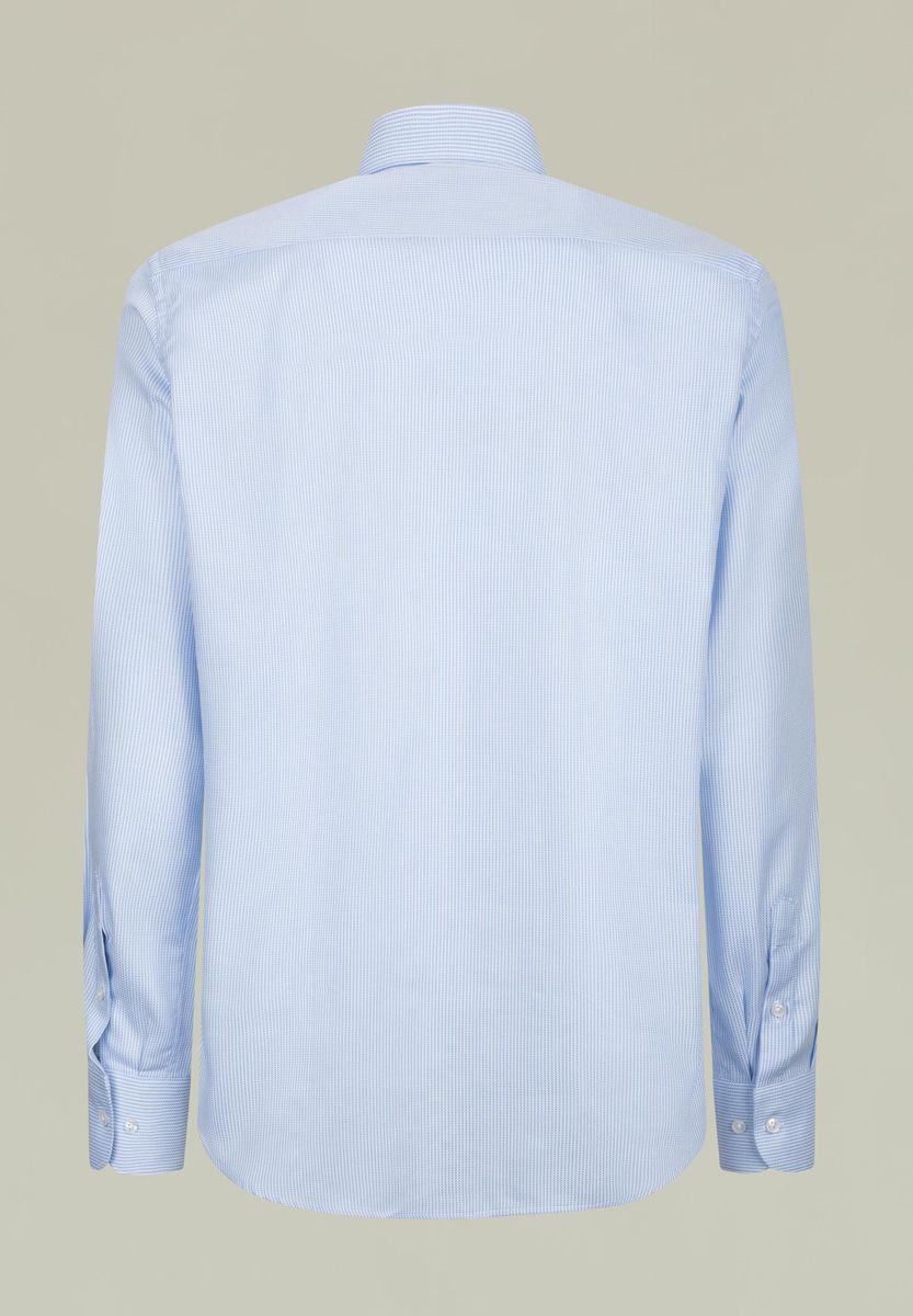 Angelico Camicia Azzurra Armatura Quadretto Francese Regular Fit
