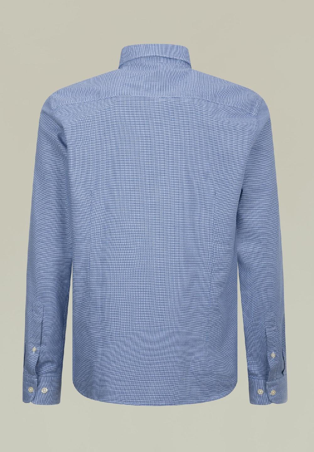 Angelico Camicia Azzurra Microdisegno Jacquard Regular Fit