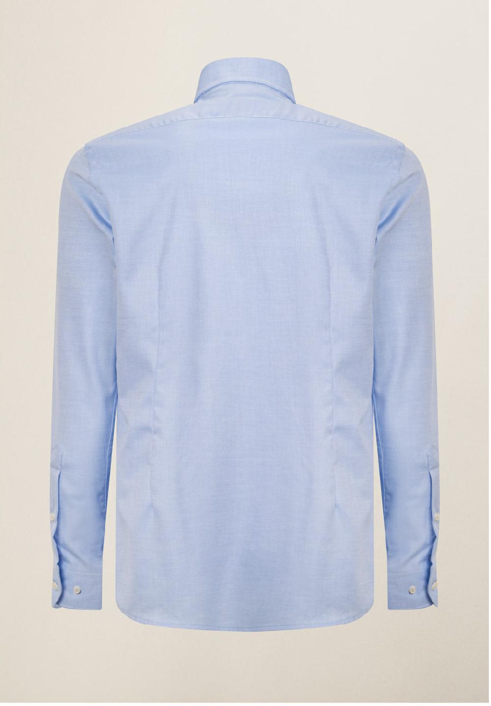 Angelico Camicia Azzurra No-stiro Cotone Custom Fit