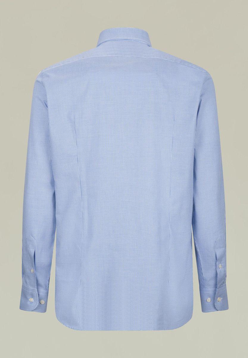 Angelico Camicia Blu-bianco Armatura Quadretto Slim