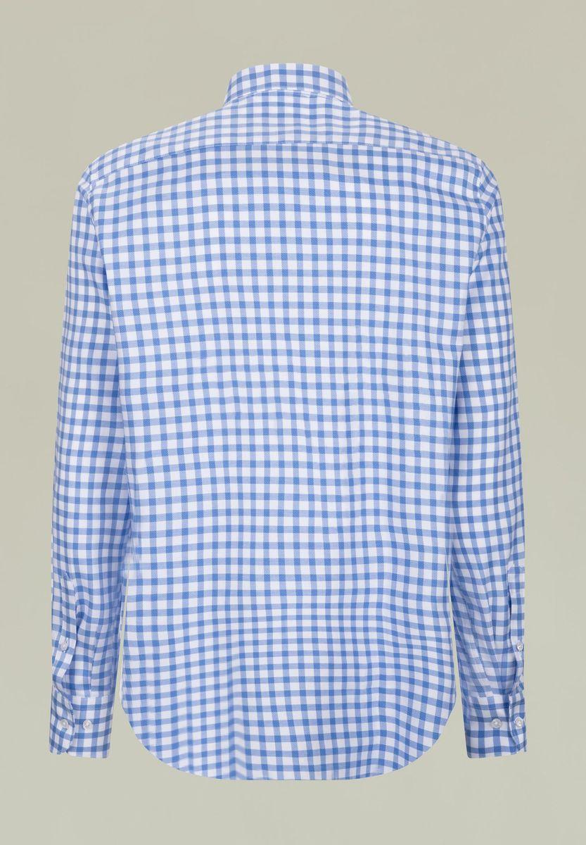 Angelico Camicia Quadri Azzurro-bianco BD Regular Fit