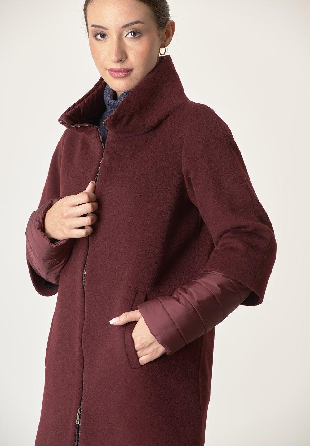 Angelico Cappotto Bordeaux Lana-cashmere Doppia Manica