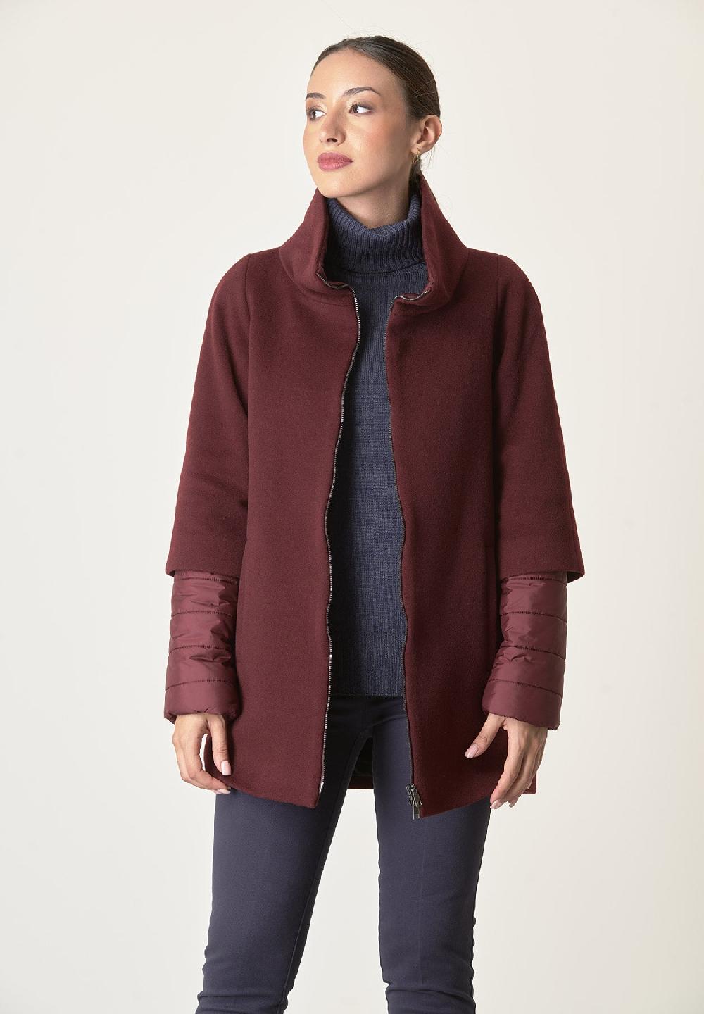 Angelico Cappotto Bordeaux Lana-cashmere Doppia Manica