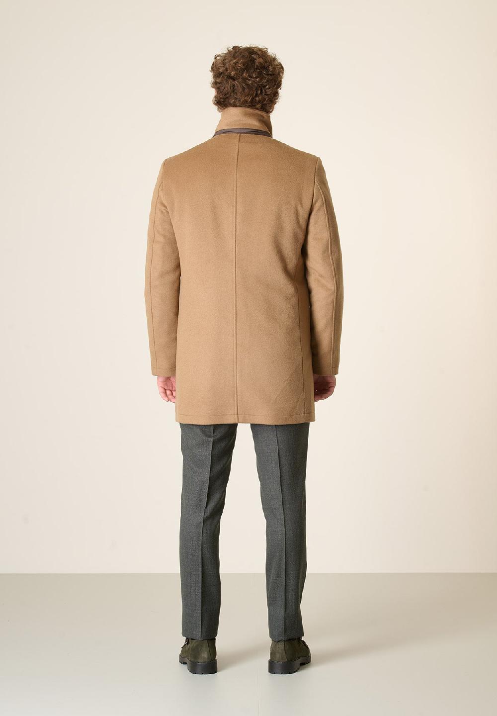 Angelico Cappotto Cammello Coreano Pettorina Staccabile