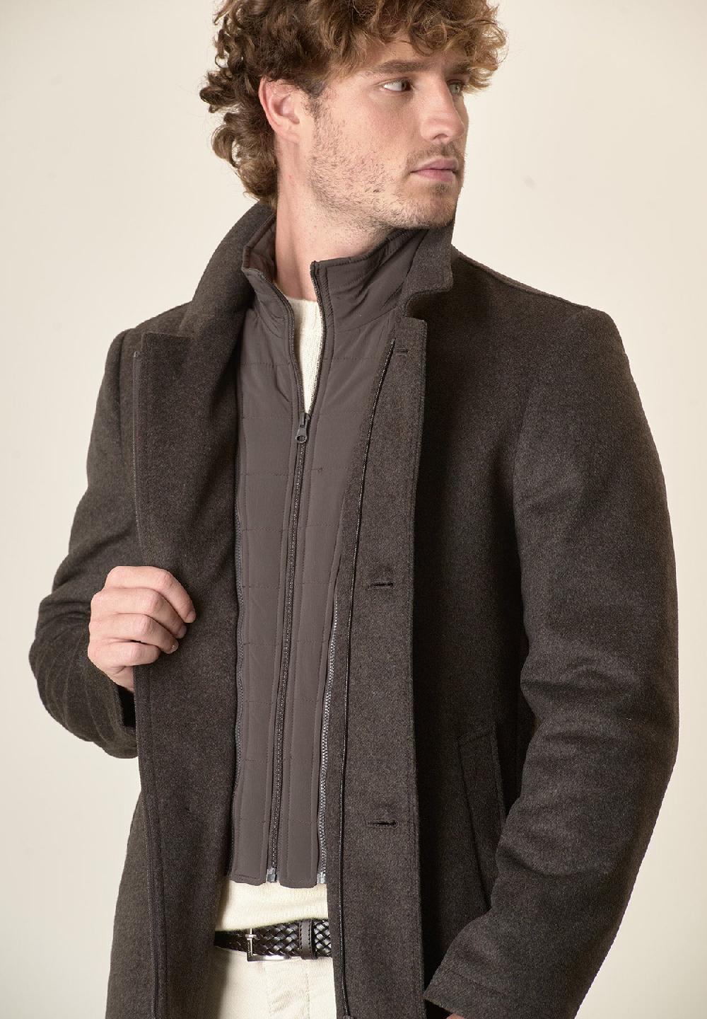 Angelico Cappotto Moro Collo Coreano Pettorina Staccabile