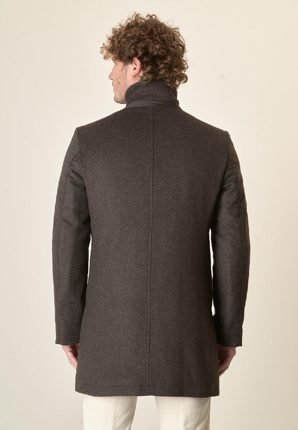 Angelico Cappotto Moro Collo Coreano Pettorina Staccabile