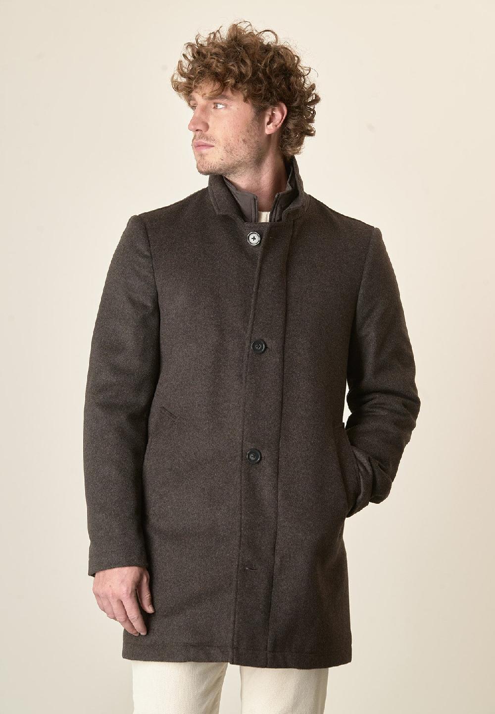 Angelico Cappotto Moro Collo Coreano Pettorina Staccabile