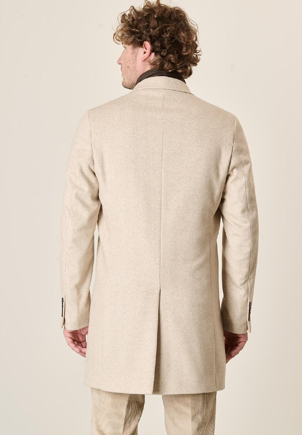 Angelico Cappotto Naturale Misto Cashmere Resca Pettorina Staccabile