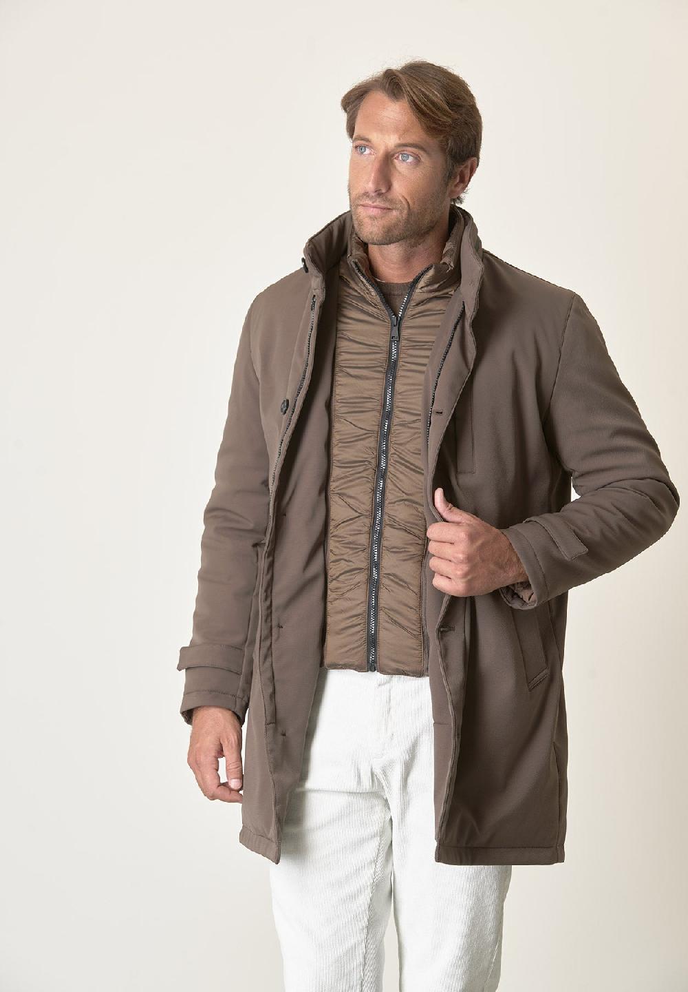 Angelico Cappotto Tecnico Fango Trama Leggera Impermeabile