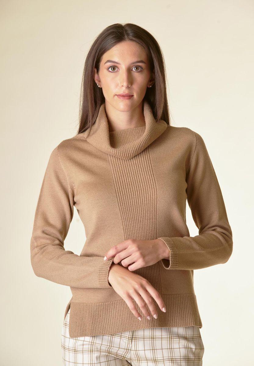 Angelico Dolcevita Cammello Motivo Costa Lana-Gatto