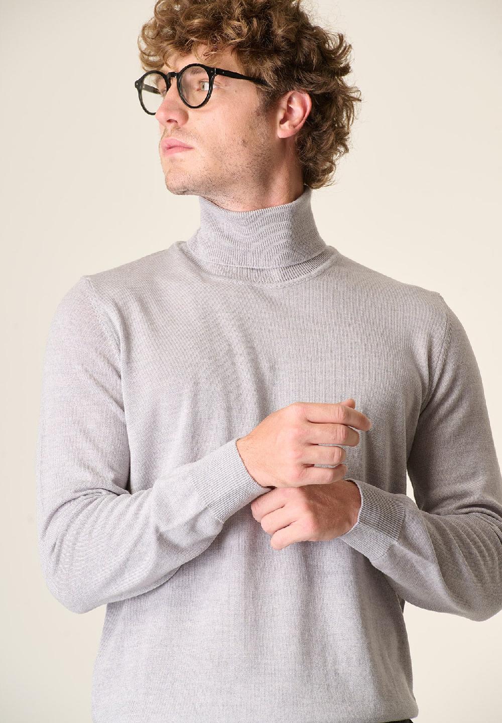 Angelico Dolcevita Grigio Chiaro Lana Merinos Extrafine