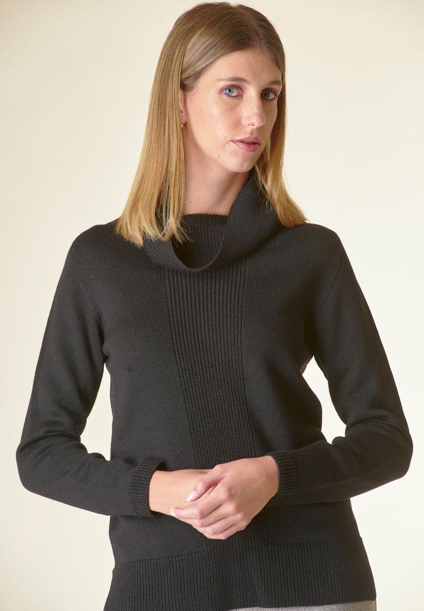 Angelico Dolcevita Nero Motivo Centrale Costa Lana-Gatto