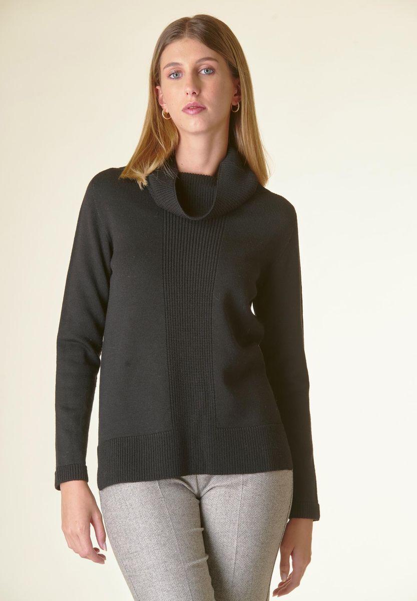 Angelico Dolcevita Nero Motivo Centrale Costa Lana-Gatto