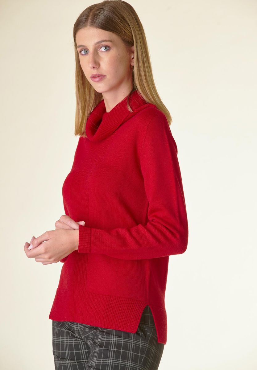 Angelico Dolcevita Rossa Motivo Centrale Costa Lana-Gatto