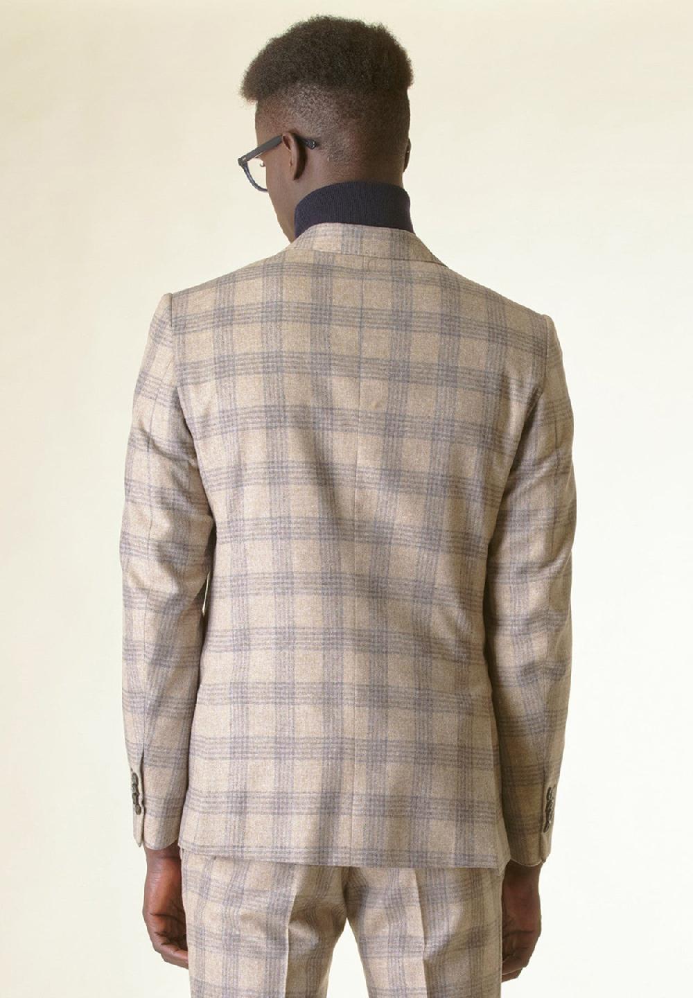 Angelico Giacca Galles Naturale-grigio Lana-cashmere Custom