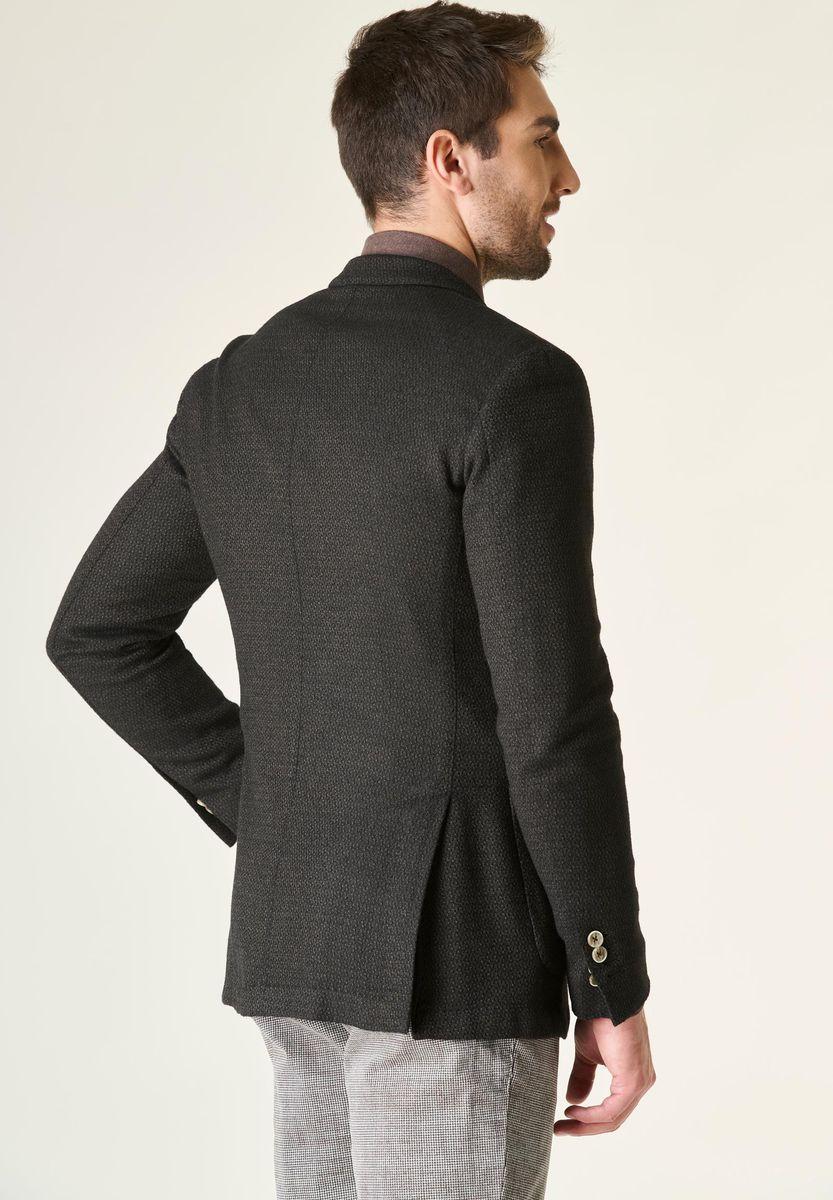 Angelico Giacca Moro Cotone-lana Sfoderata Armaturata Custom