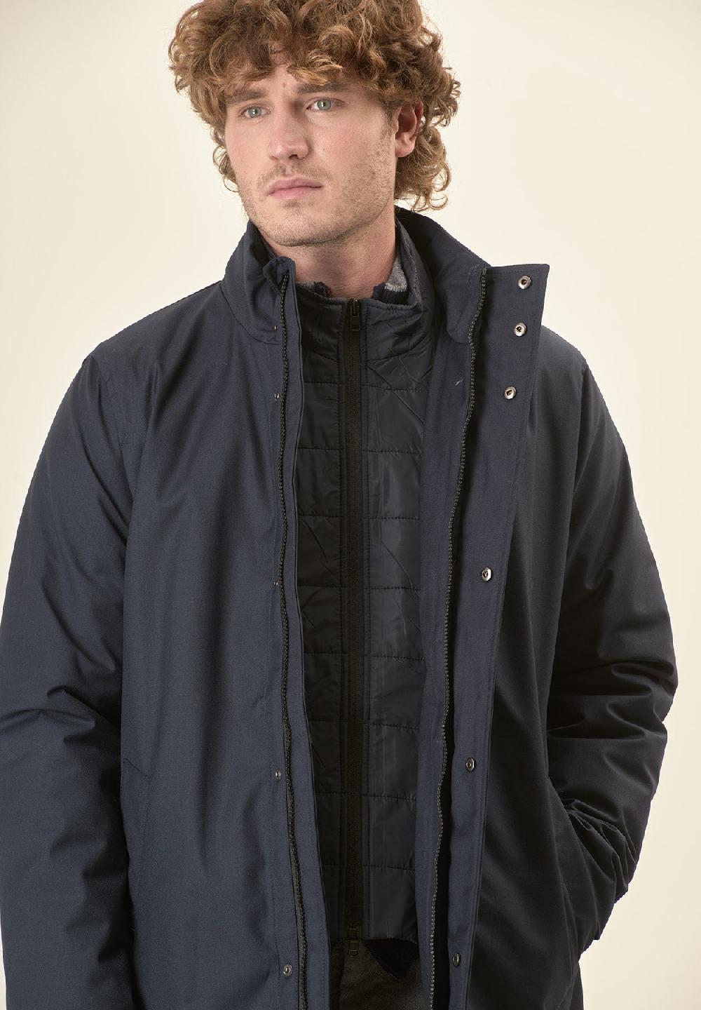 Angelico Giaccone City Coat Blu Pettorina Removibile