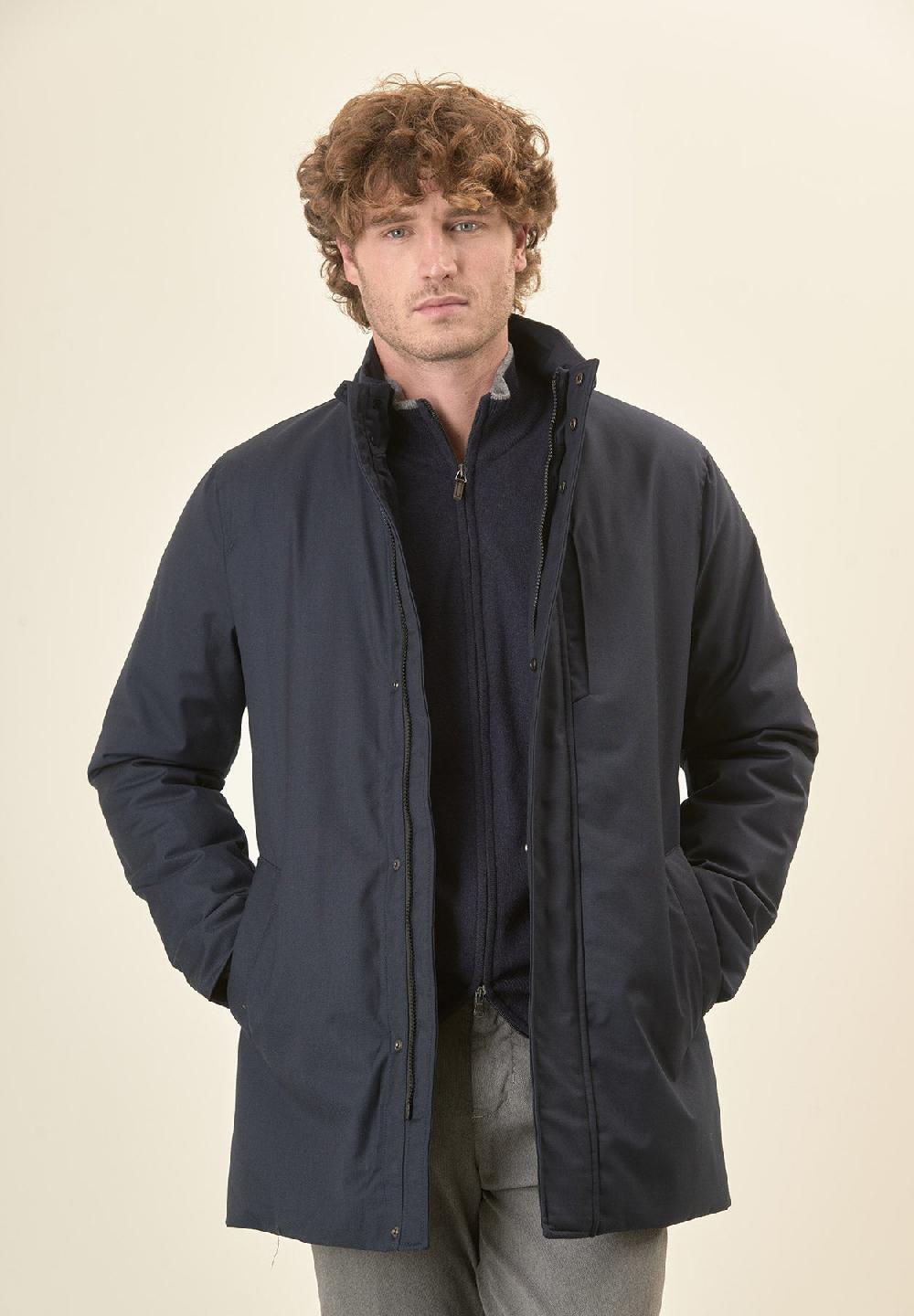 Angelico Giaccone City Coat Blu Pettorina Removibile