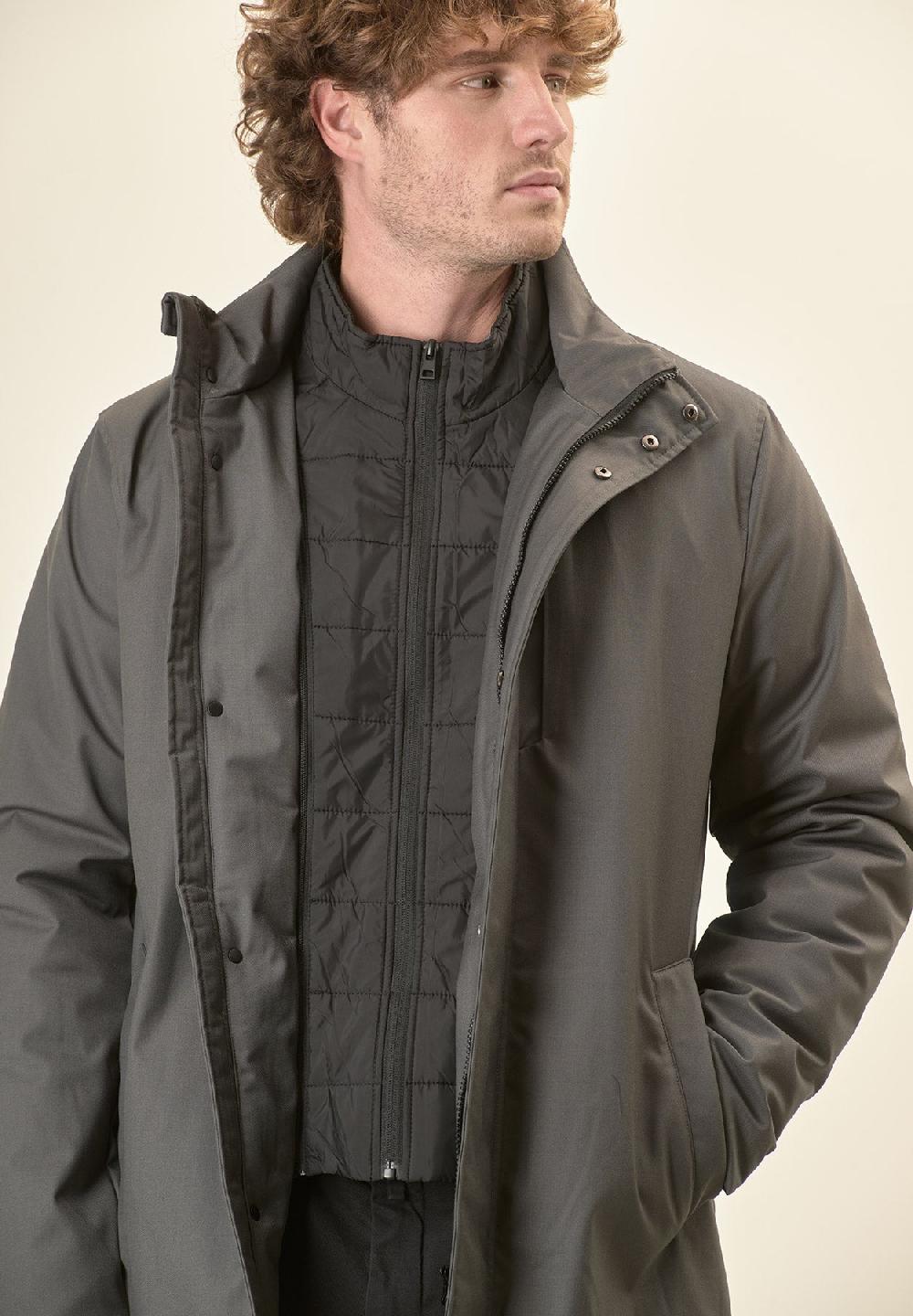 Angelico Giaccone City Coat Verdone Pettorina Removibile