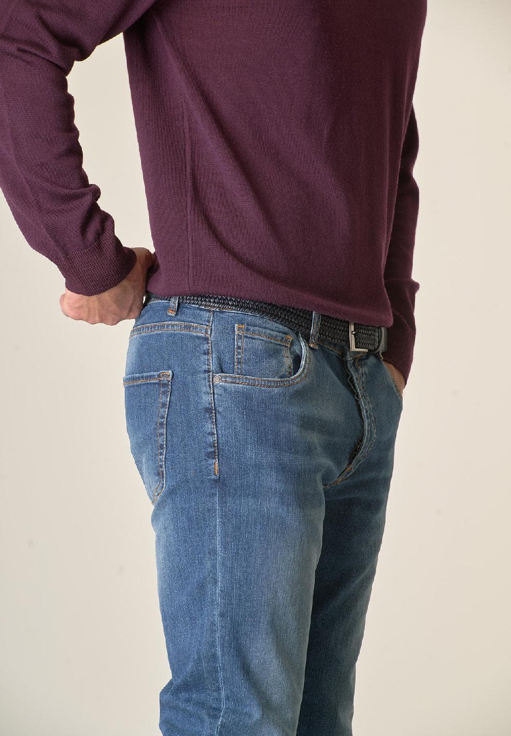 Angelico Jeans Lavaggio Medio Cotone Stretch Slim Fit