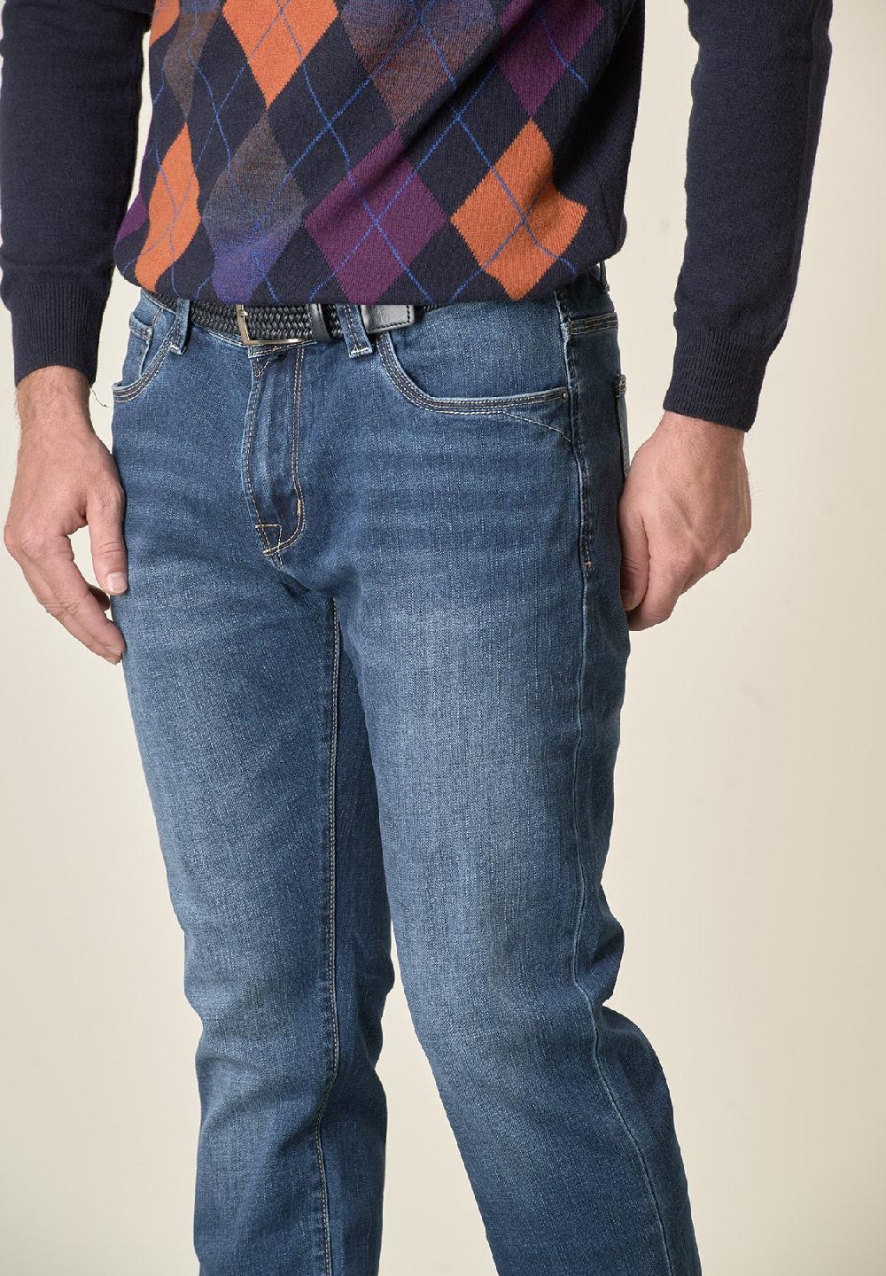 Angelico Jeans Medio 5 Tasche Cotone Stretch Slim Fit