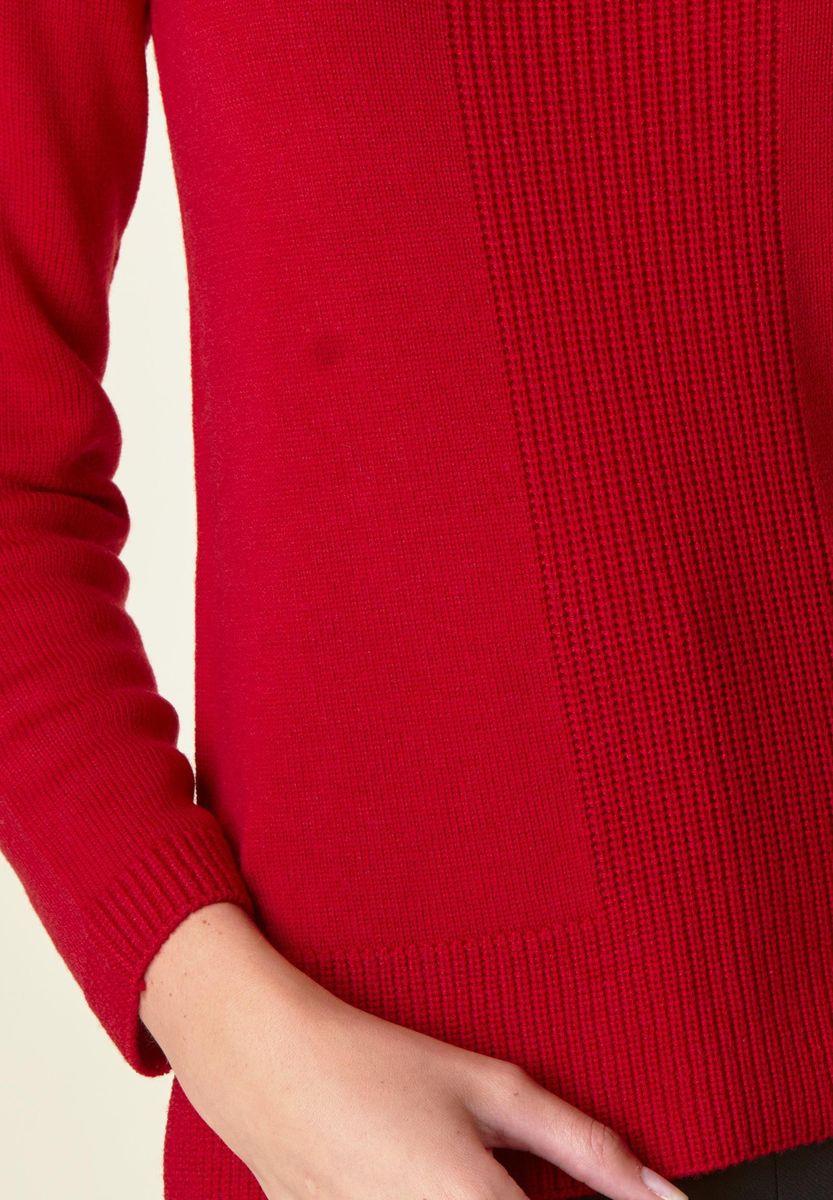 Angelico Maglia Rossa Motivo Centrale Costa Lana-Gatto