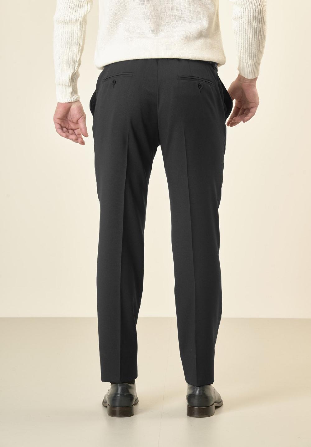 Angelico Pantalone Antracite Sallia Lana Vergine Custom Fit