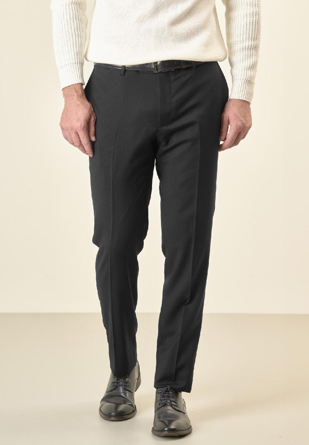 Angelico Pantalone antracite sallia lana vergine custom fit