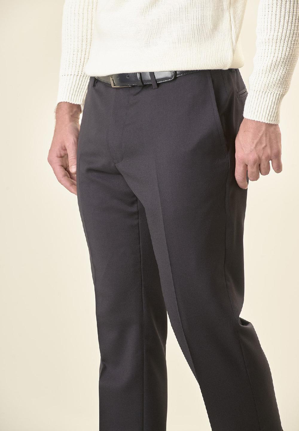 Angelico Pantalone Blu Sallia Lana Vergine Stretch Custom Fit