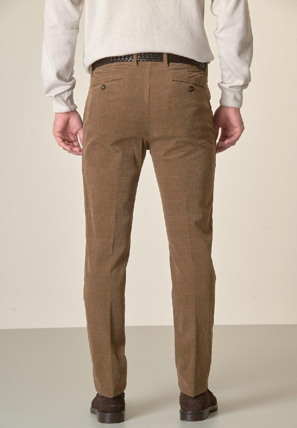 Angelico Pantalone Bruciato Fustagno Galles Tinto Capo Slim Fit