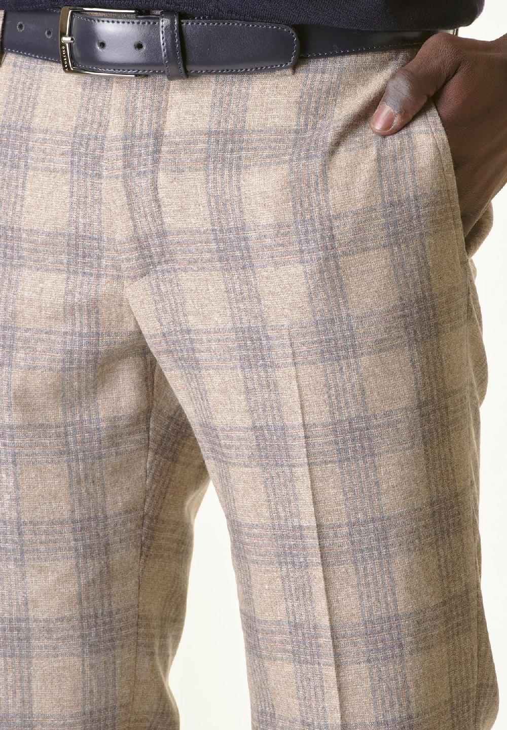 Angelico Pantalone Galles Naturale-grigio Lana-cashmere Custom