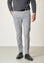 Angelico Pantalone Grigio Perla Effetto Lana Cotone Stretch Slim Fit