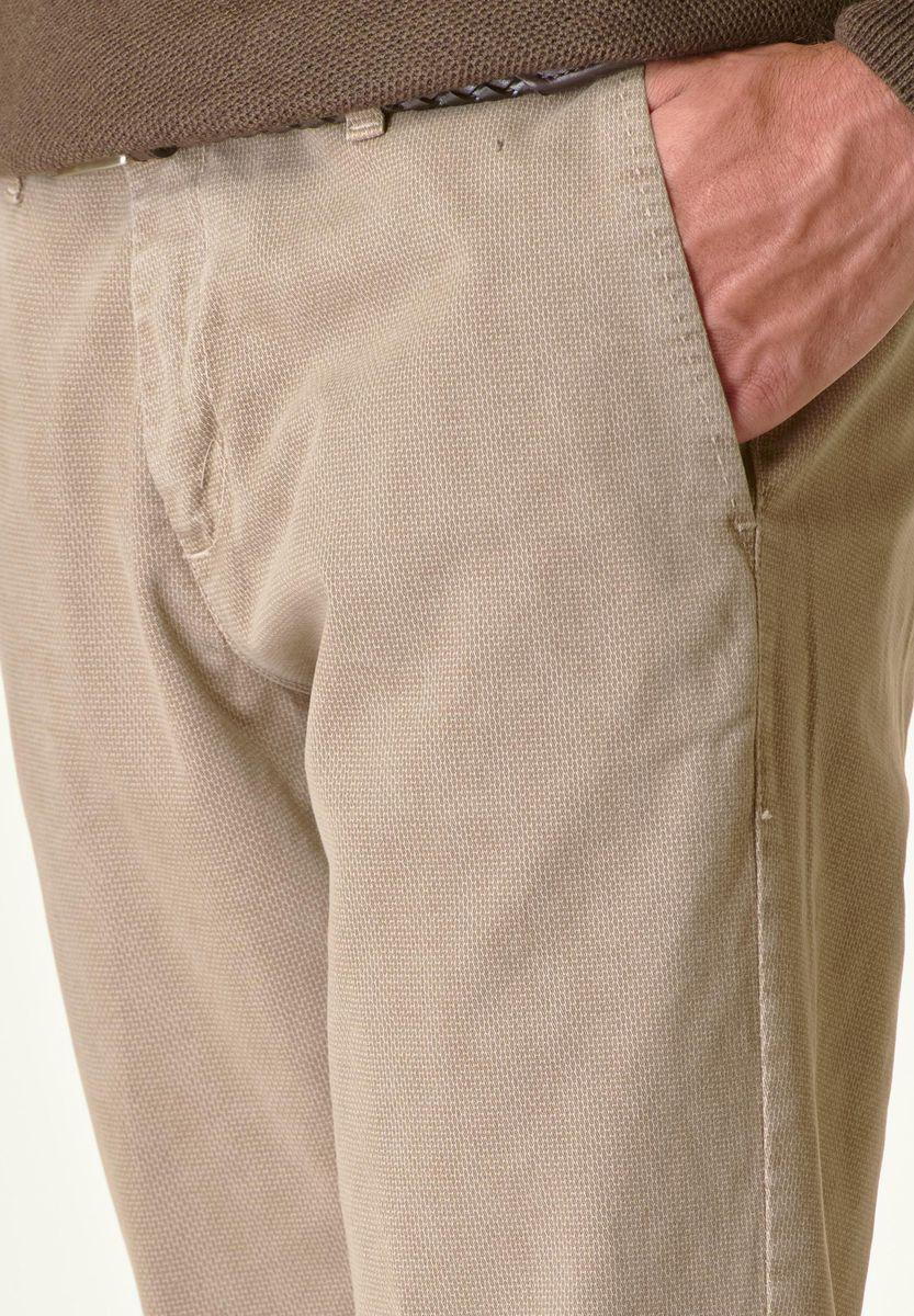 Angelico Pantalone Mastice Cotone Micro-stampa Regular