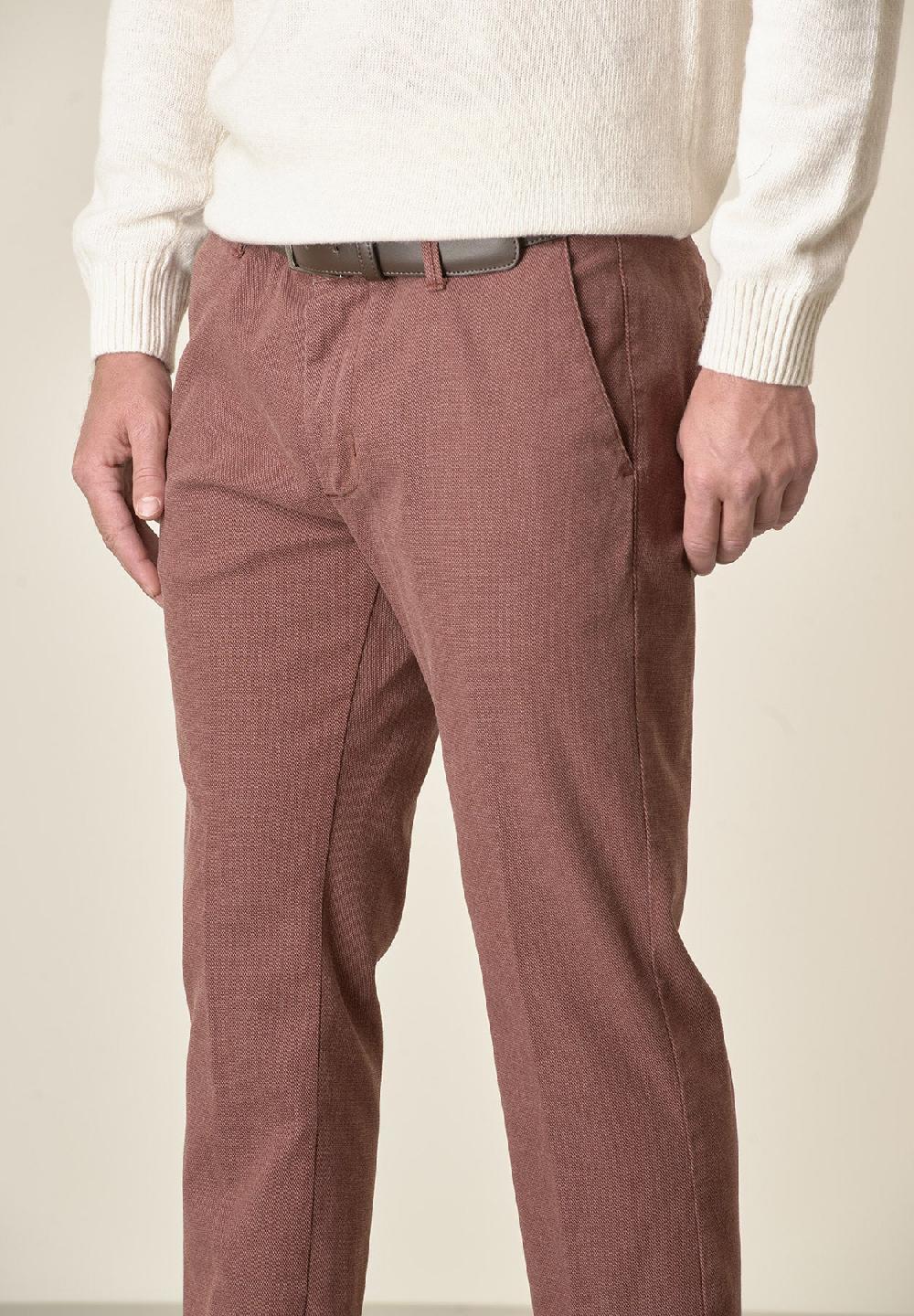 Angelico Pantalone Mattone Armatura Cotone Stretch Slim Fit