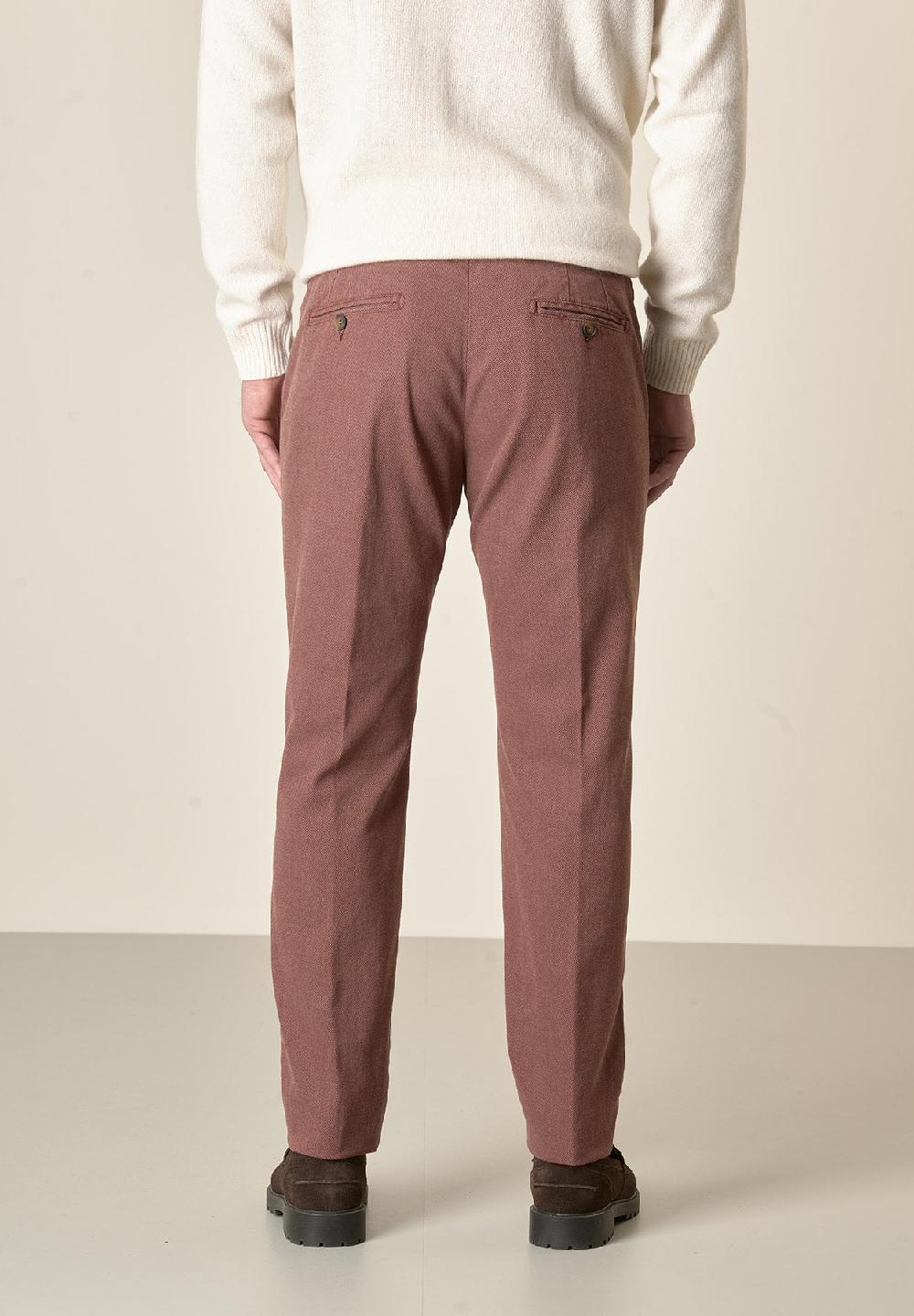 Angelico Pantalone Mattone Armatura Cotone Stretch Slim Fit