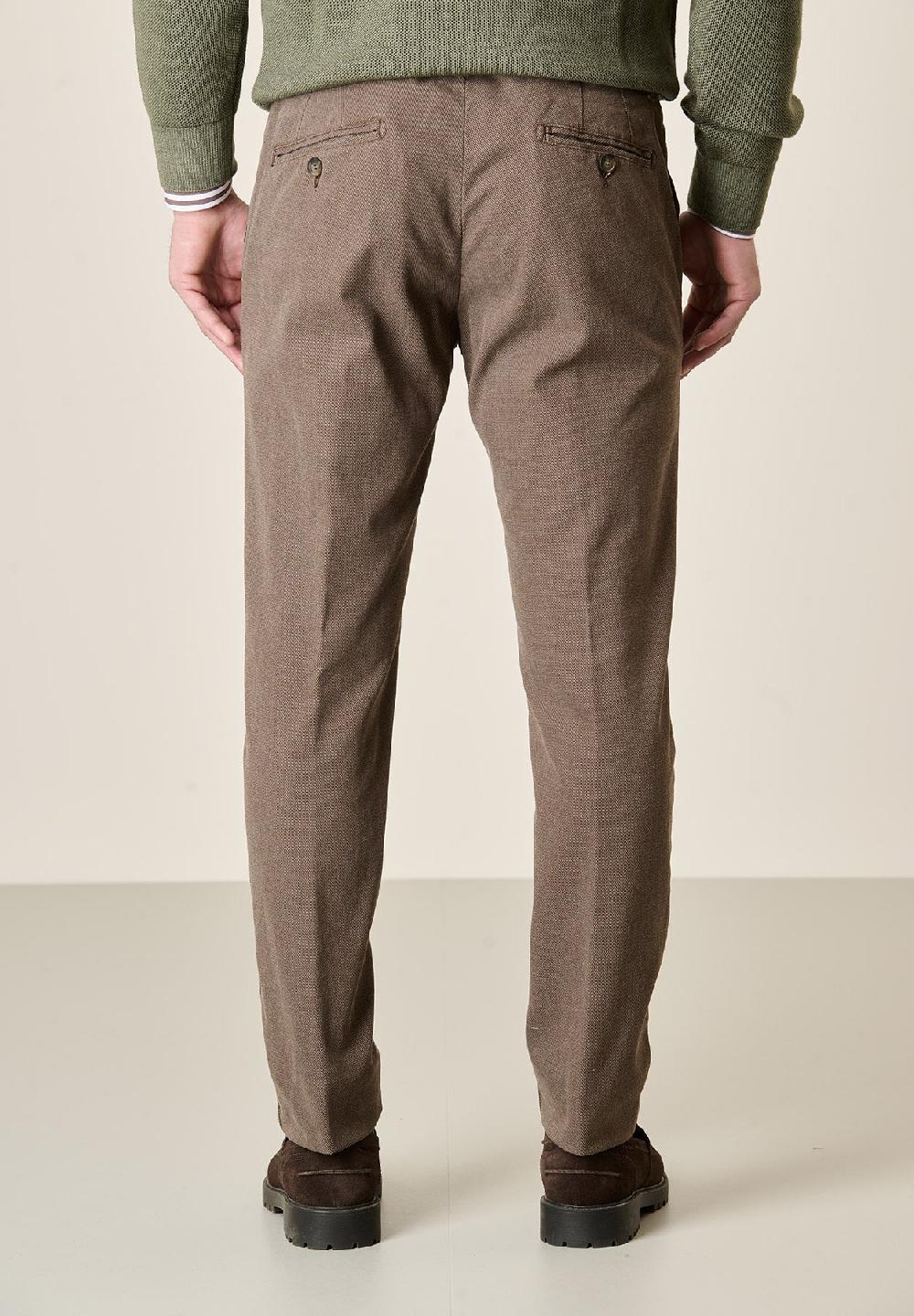 Angelico Pantalone Moro Armatura Cotone Stretch Slim Fit