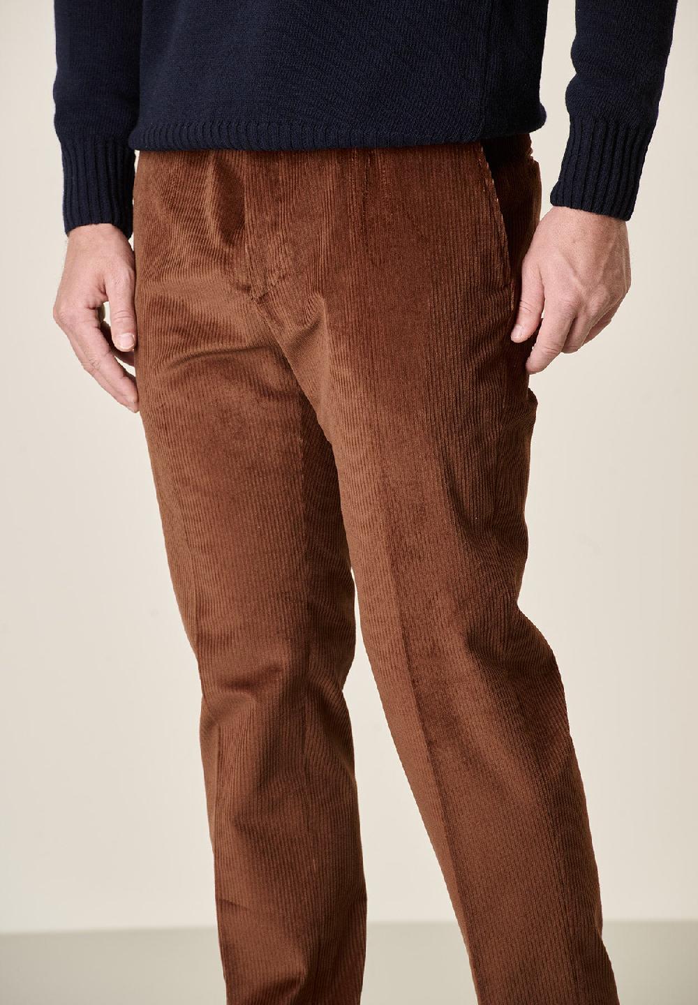 Angelico Pantalone Moro Velluto Coste Larghe Custom Fit