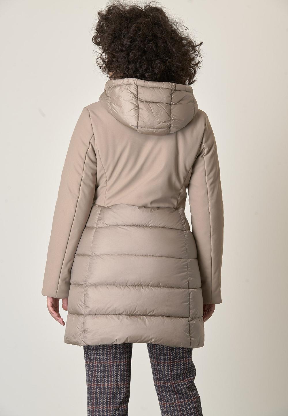 Angelico Piumino Beige Bi-tessuto Trapuntato Lunghezza Media