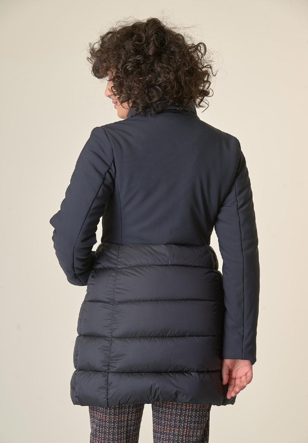 Angelico Piumino Blu Bi-tessuto Trapuntato Lunghezza Media