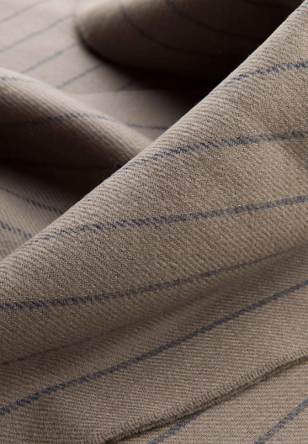 Angelico Sciarpa Grigio Chiaro Gessato Lana Vergine